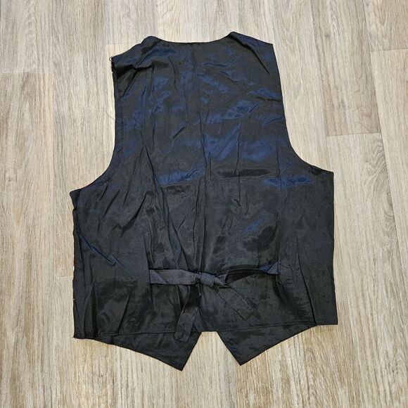 Vtg Christmas Teddy Bear Vest Womens M Waistcoat Cottagecore Artsy Holiday 90s - Picture 5 of 7